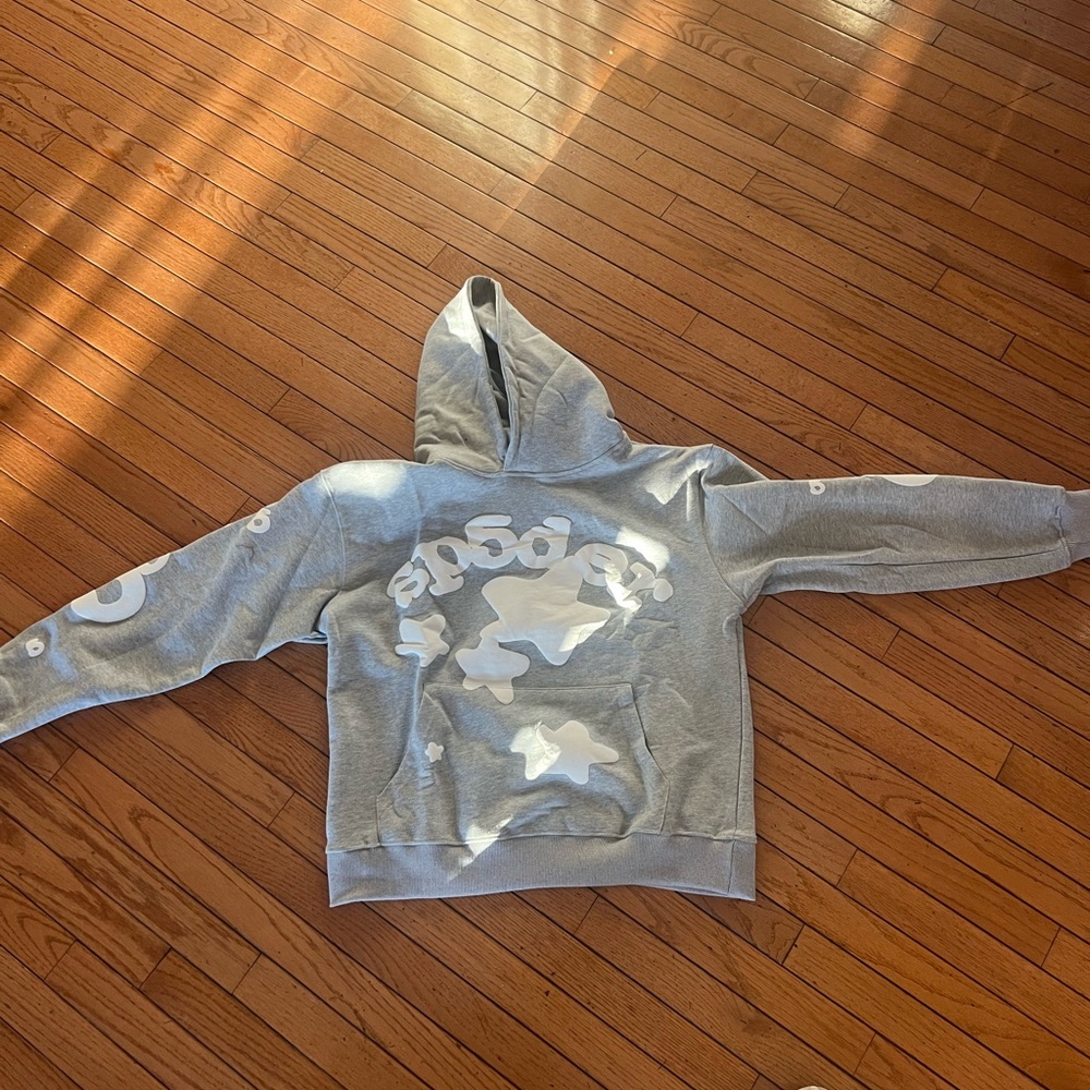 Gray Mens sp5der Hoodie